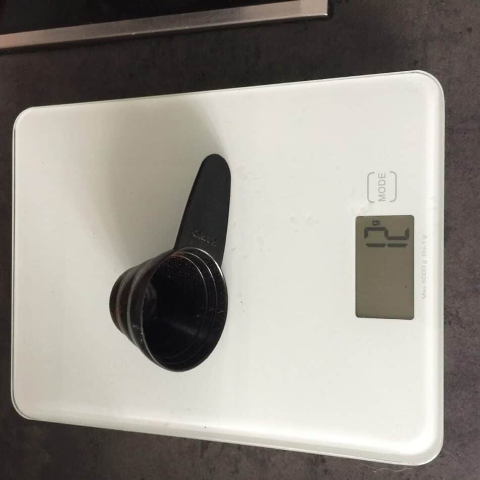 coffee scoop weighs 12 grams