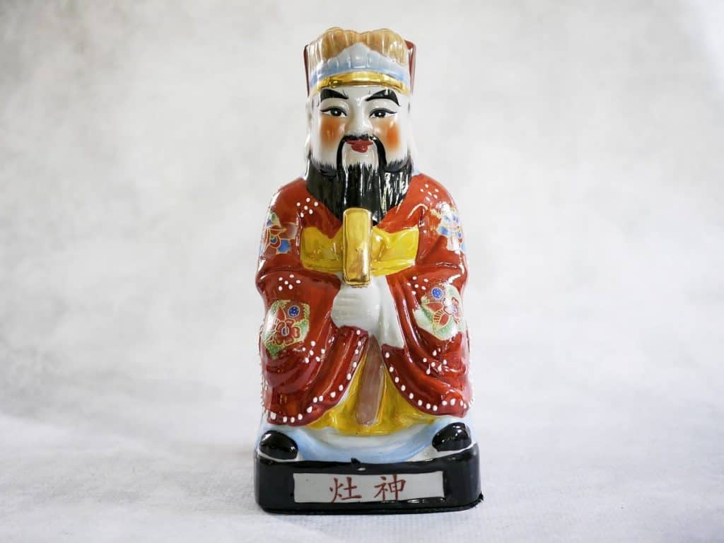 Statue of Zao Jun, the kitchen god of Chinese mythologies